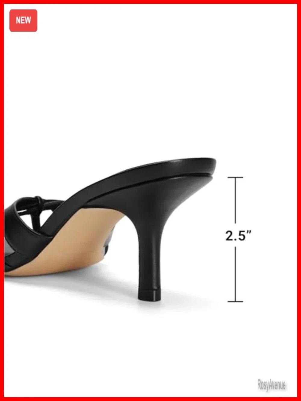 Square Open Toe Flip Flops Strappy Kitten Heels 2.5 inch Cushioned Sandals